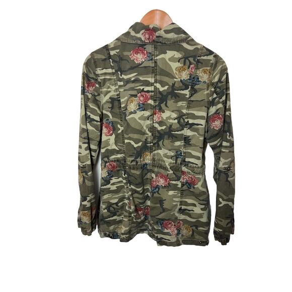 Ashley by 26 International Women’s Sz Large Camo Floral Drawstring Jacket - Picture 2 of 8